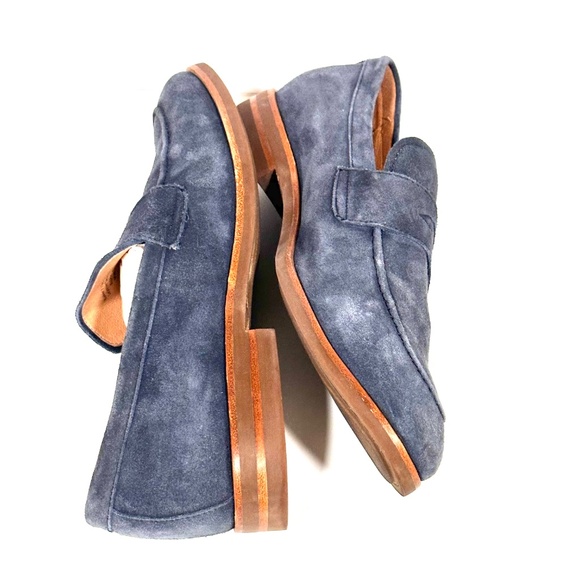 Warfield & Grand Classic Men’s Suede Loafers Size 8.5 Color Blue Gray - Picture 4 of 9